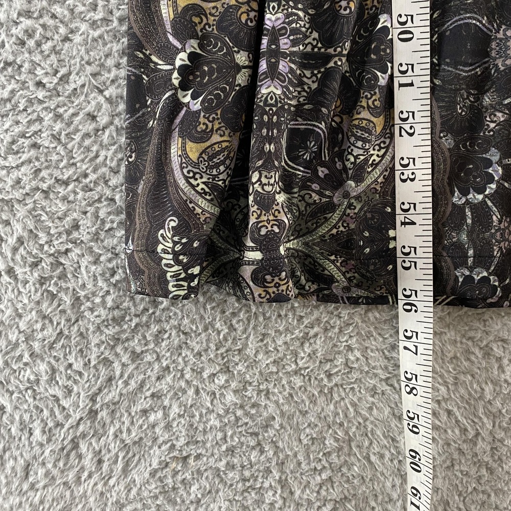 Free People Maxi Dress Womens Small Black Metallic Paisley‎ Cabaret Boho Keyhole - Picture 5 of 11